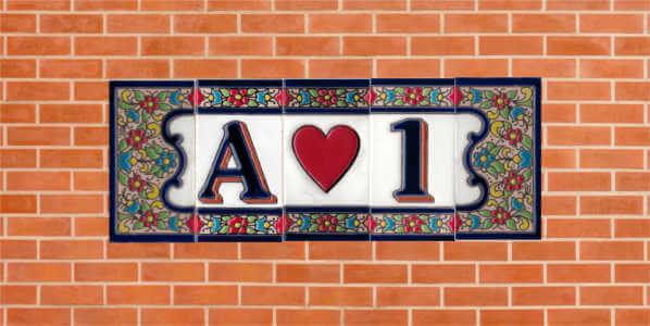 Letras y numeros de ceramica