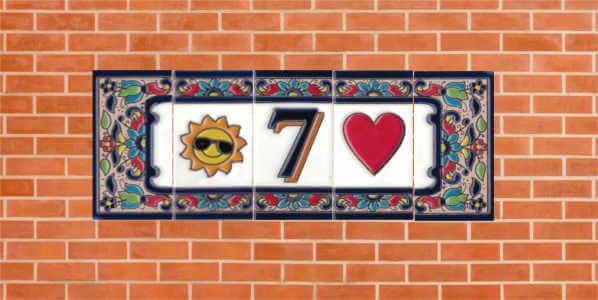 Letras y numeros de ceramica