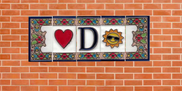 Letras y numeros de ceramica