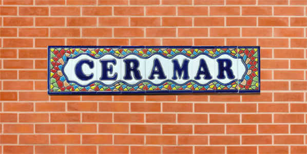 Letras y numeros de ceramica