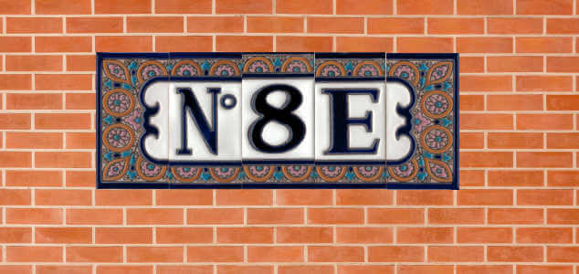 Letras y numeros de ceramica